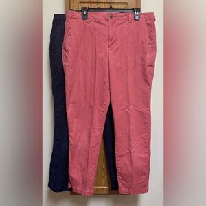 2 Pair GAP Girlfriend Chino Capri Pants - size 12